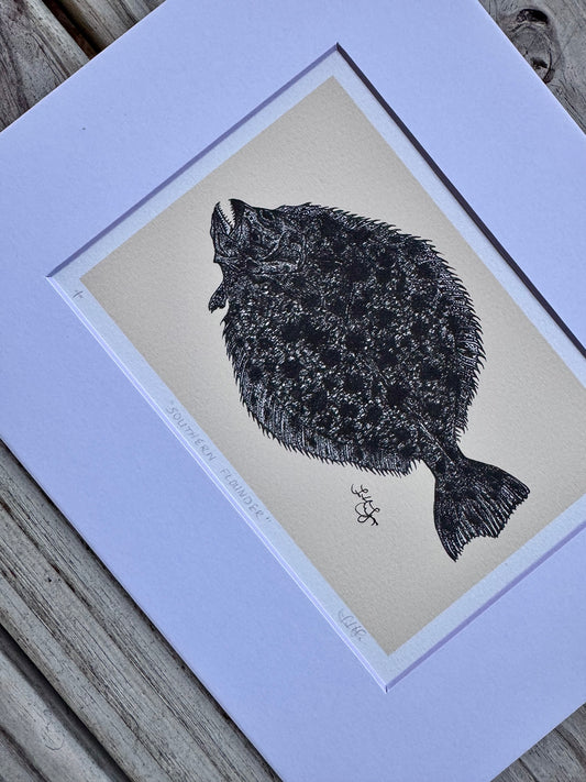 southern flounder print