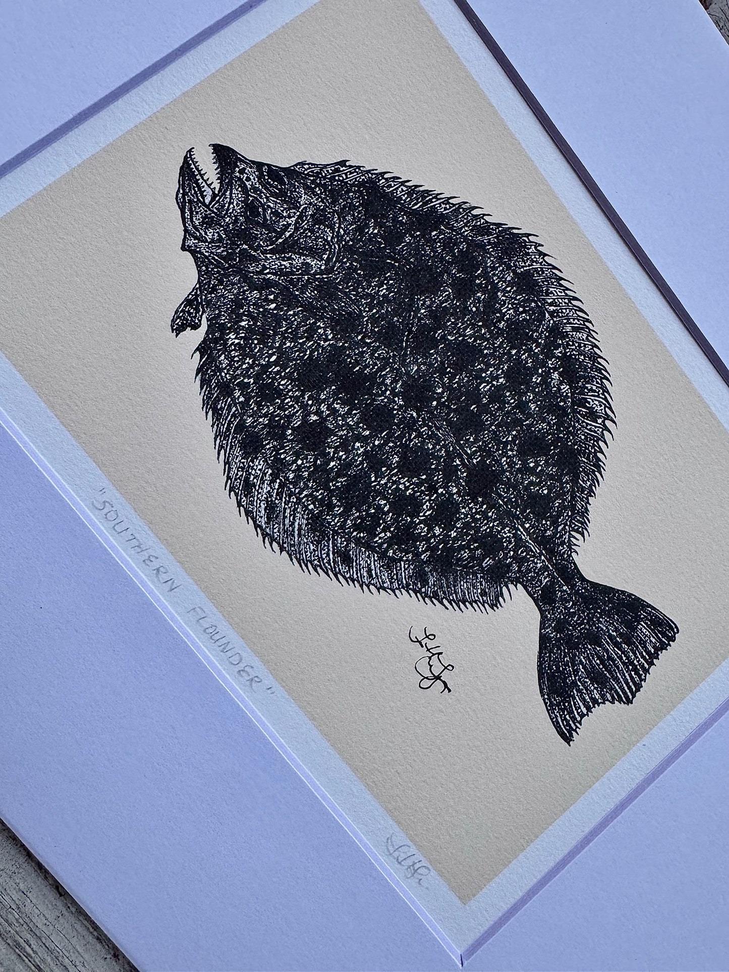 southern flounder print